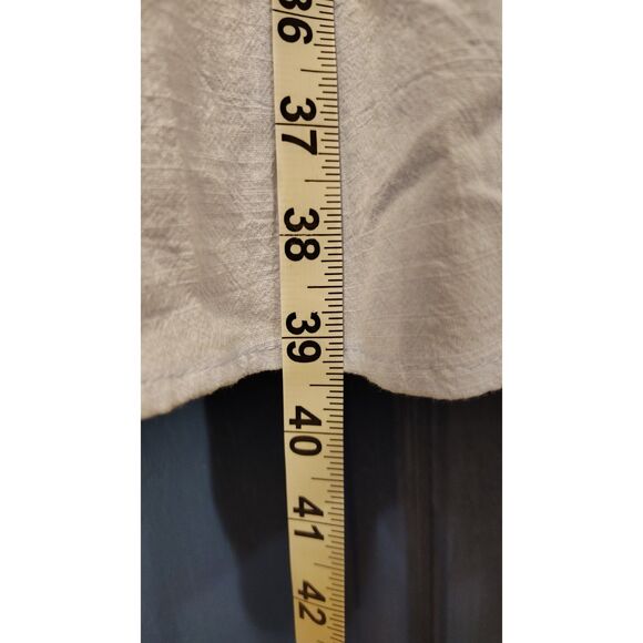 NWT FANCYINN Women's Large Light Blue Tie Front Button Down Midi Dress - Picture 6 of 7